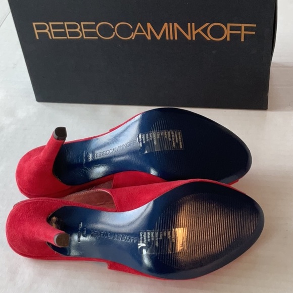 NWB Rebecca Minkoff Pricilla Red Suede heeled mule Size 9 - Picture 9 of 10